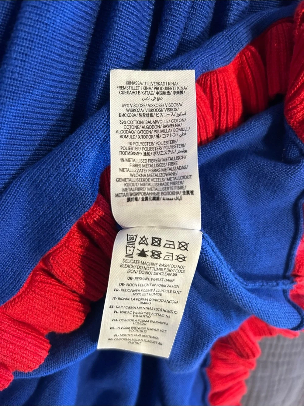 Mini Boden Girls 7-8y Nutcracker Knit Dress Blue Red Gold Holiday